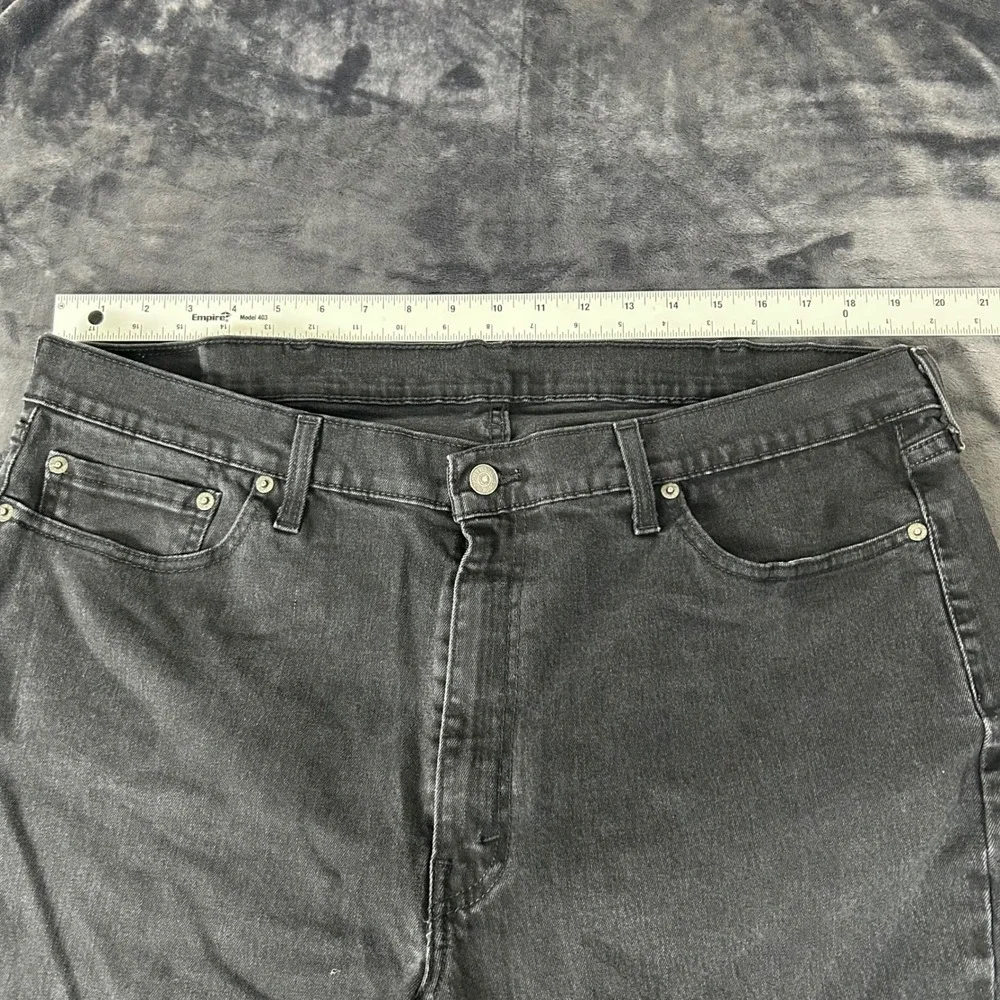 Levi's 514 Straight Leg Jeans Mens 40x30 Black Denim Waterless Classic Fit